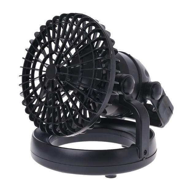 Ventilador portátil con luz LED | Ideal para camping y exteriores