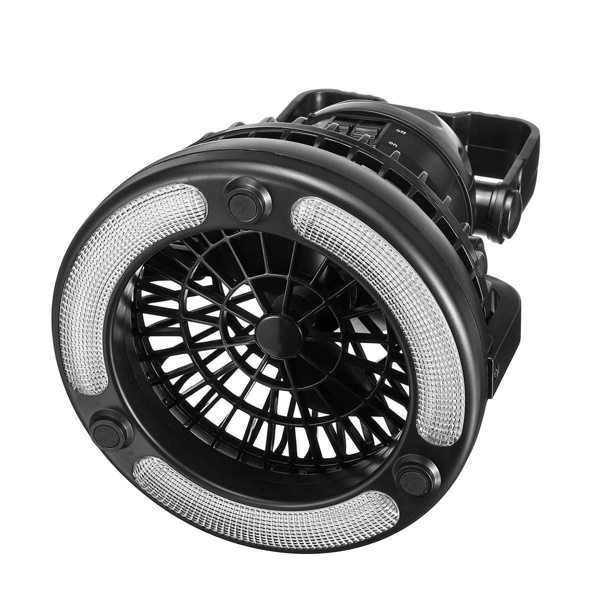 Ventilador portátil con luz LED | Ideal para camping y exteriores