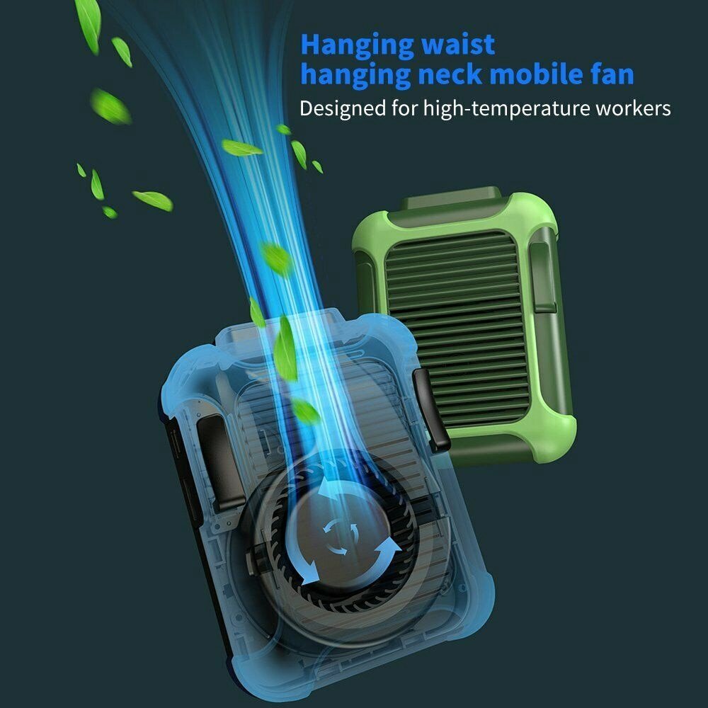 Ventilador portátil de cintura | Mini ventilador recargable para exterior