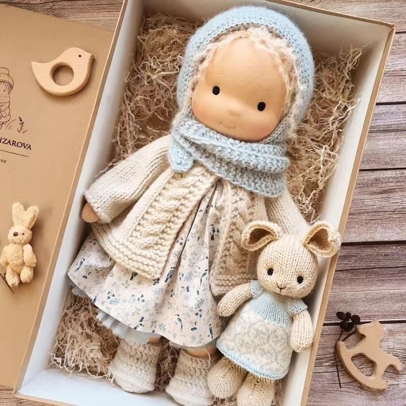 Muñeca artesanal de tela suave - Juguete creativo para niños