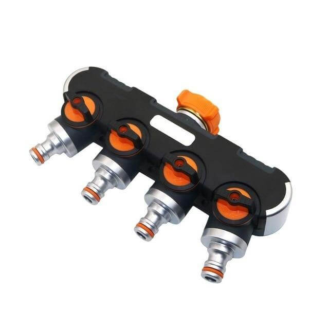 Conector divisor para manguera de jardín | Adaptador de 4 salidas