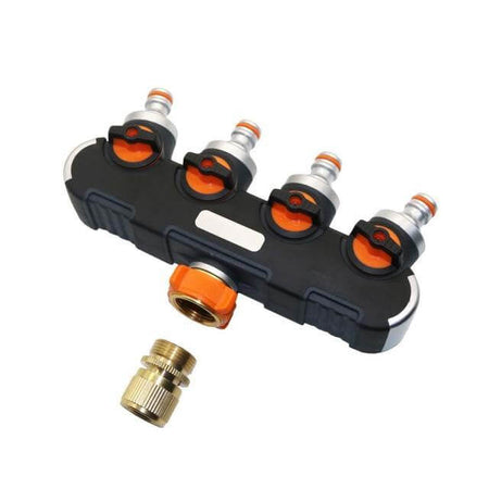Conector divisor para manguera de jardín | Adaptador de 4 salidas