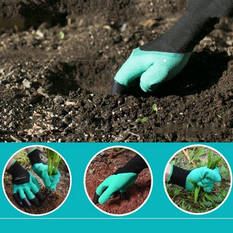 Guantes de jardinería con garras | Herramienta para cavar y plantar
