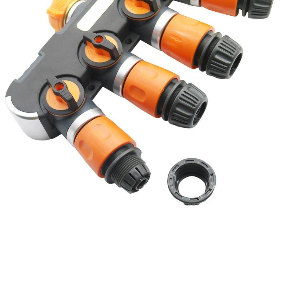 Conector divisor para manguera de jardín | Adaptador de 4 salidas