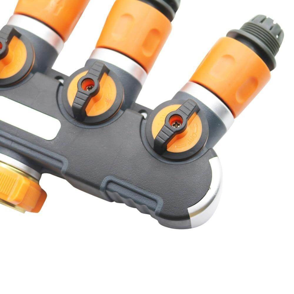 Conector divisor para manguera de jardín | Adaptador de 4 salidas