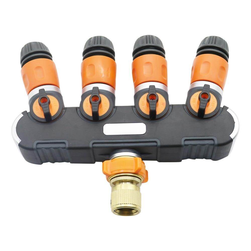 Conector divisor para manguera de jardín | Adaptador de 4 salidas