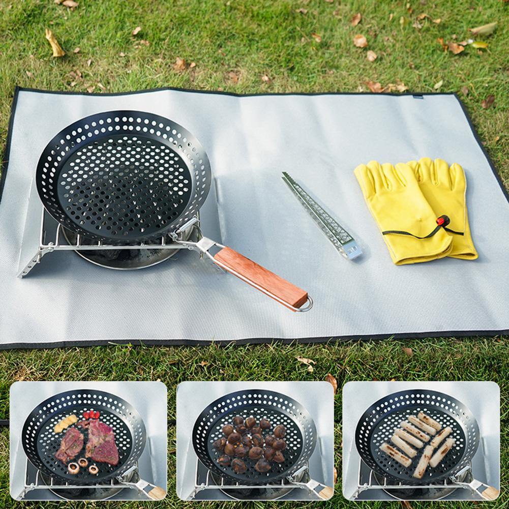 Sartén multifuncional para camping | Utensilio resistente para cocina exterior