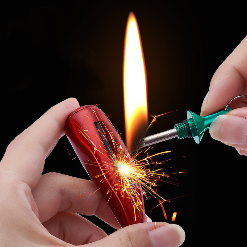 Encendedor de camping a prueba de viento | Mechero recargable para exteriores