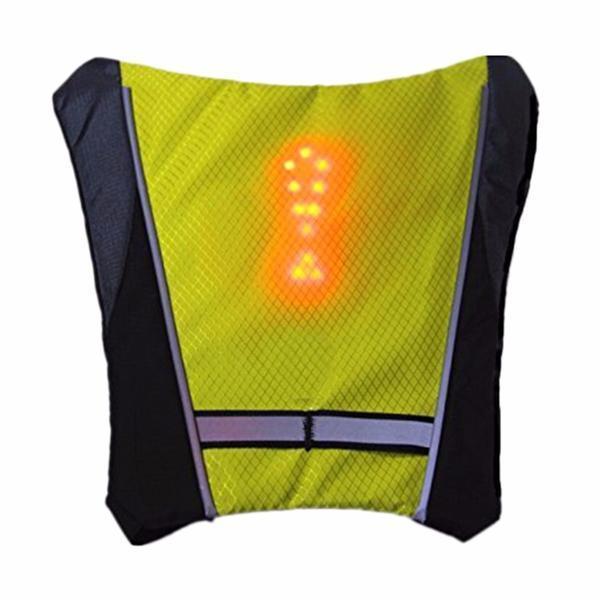 Dmax | Chaleco LED reflectante de seguridad para ciclismo con señal de giro, impermeable para exteriores