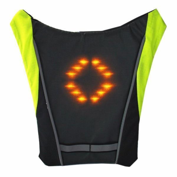 Dmax | Chaleco LED reflectante de seguridad para ciclismo con señal de giro, impermeable para exteriores