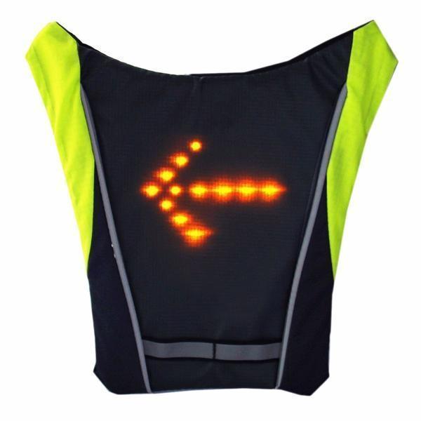 Dmax | Chaleco LED reflectante de seguridad para ciclismo con señal de giro, impermeable para exteriores