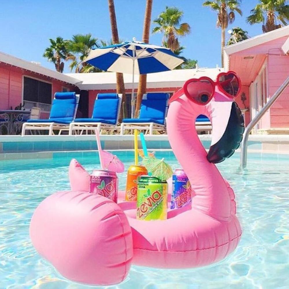 Portavasos flotante flamenco | Soporte para bebidas en piscina