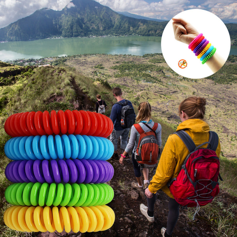 Pulseras antimosquitos pack de 10 | Protección contra insectos para exterior