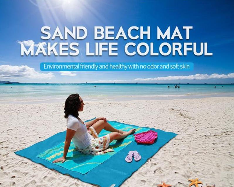 Toalla de playa XXL 200 x 200 cm | Libre de arena y gran tamaño