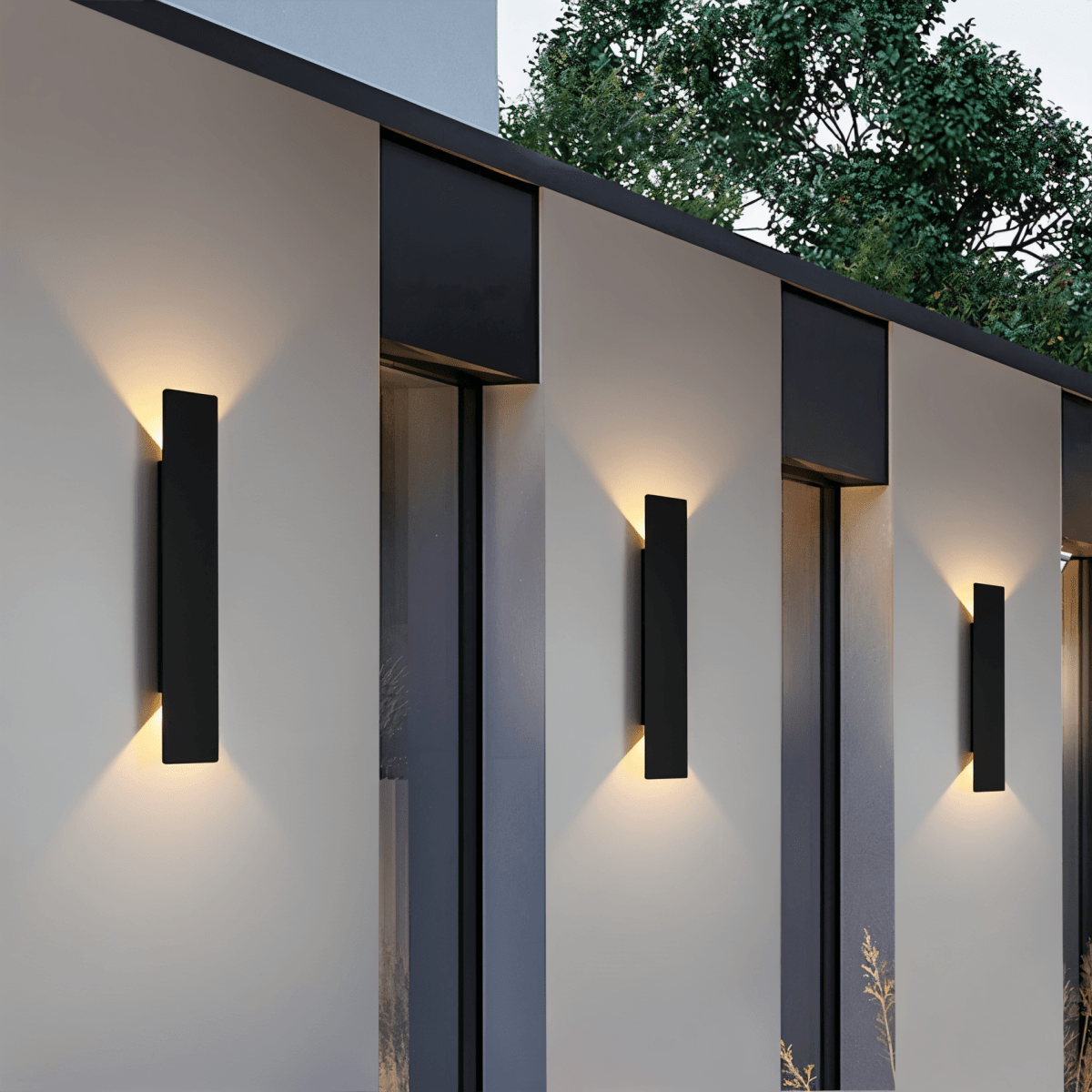 Rectangle WallLight - Aplique de pared rectangular de aluminio negro
