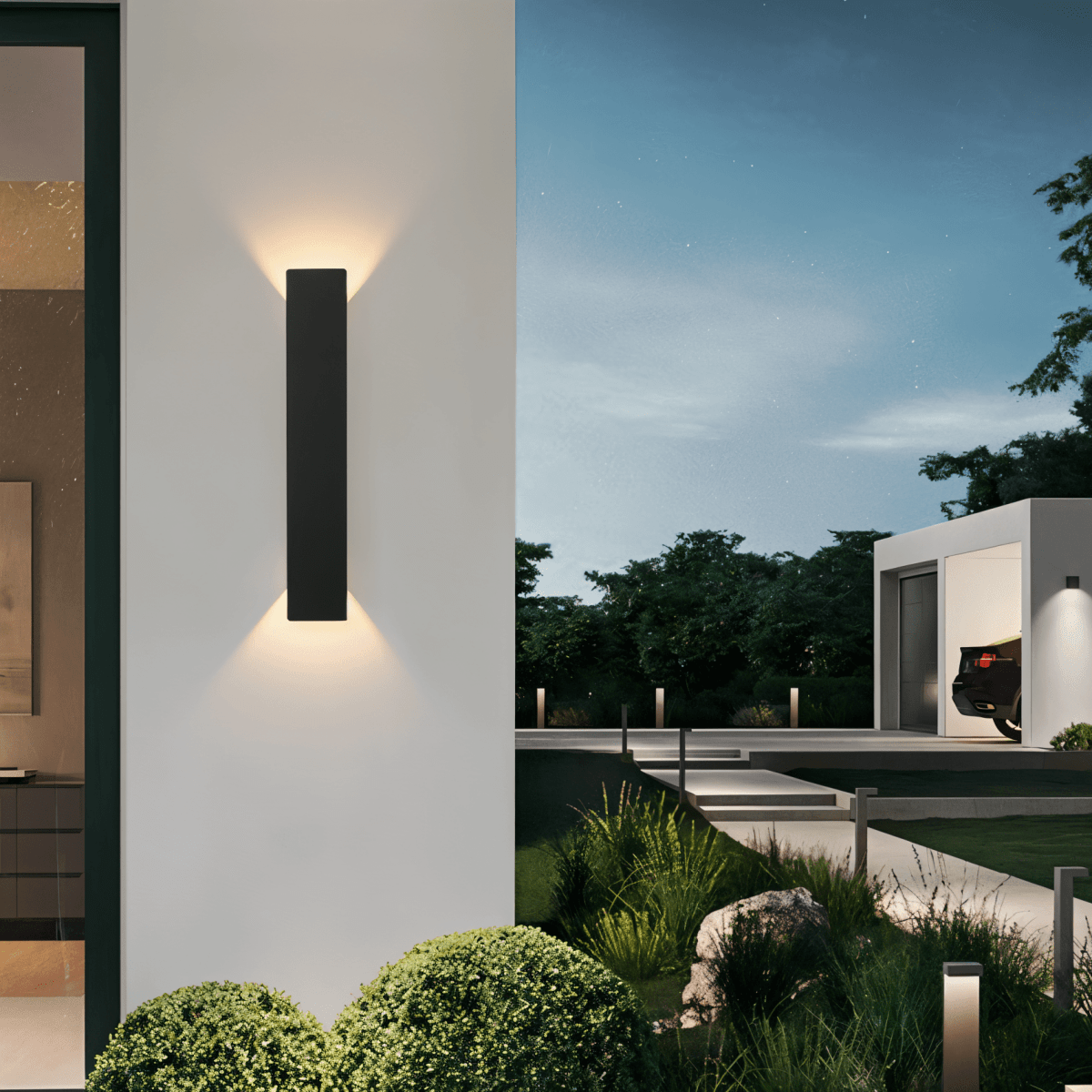 Rectangle WallLight - Aplique de pared rectangular de aluminio negro