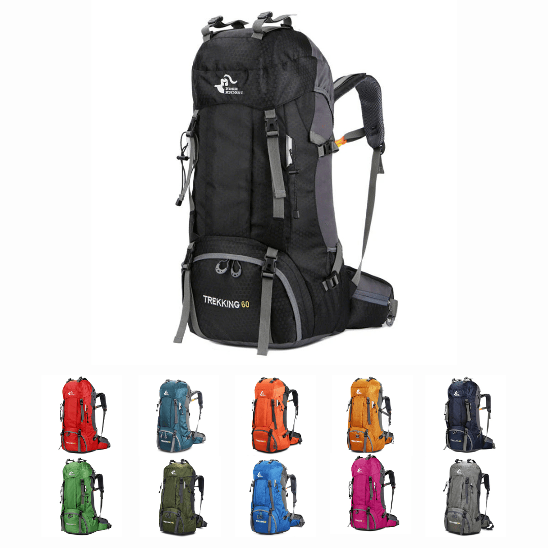Mochila 60L - Ligera e Impermeable | Trekking, Senderismo y Montaña