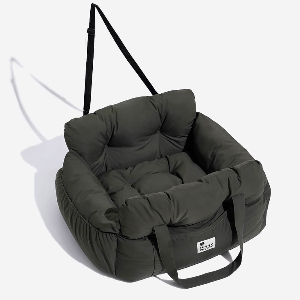 Asiento de coche portátil para mascotas estilo cojín de refuerzo — Asiento de coche para perro