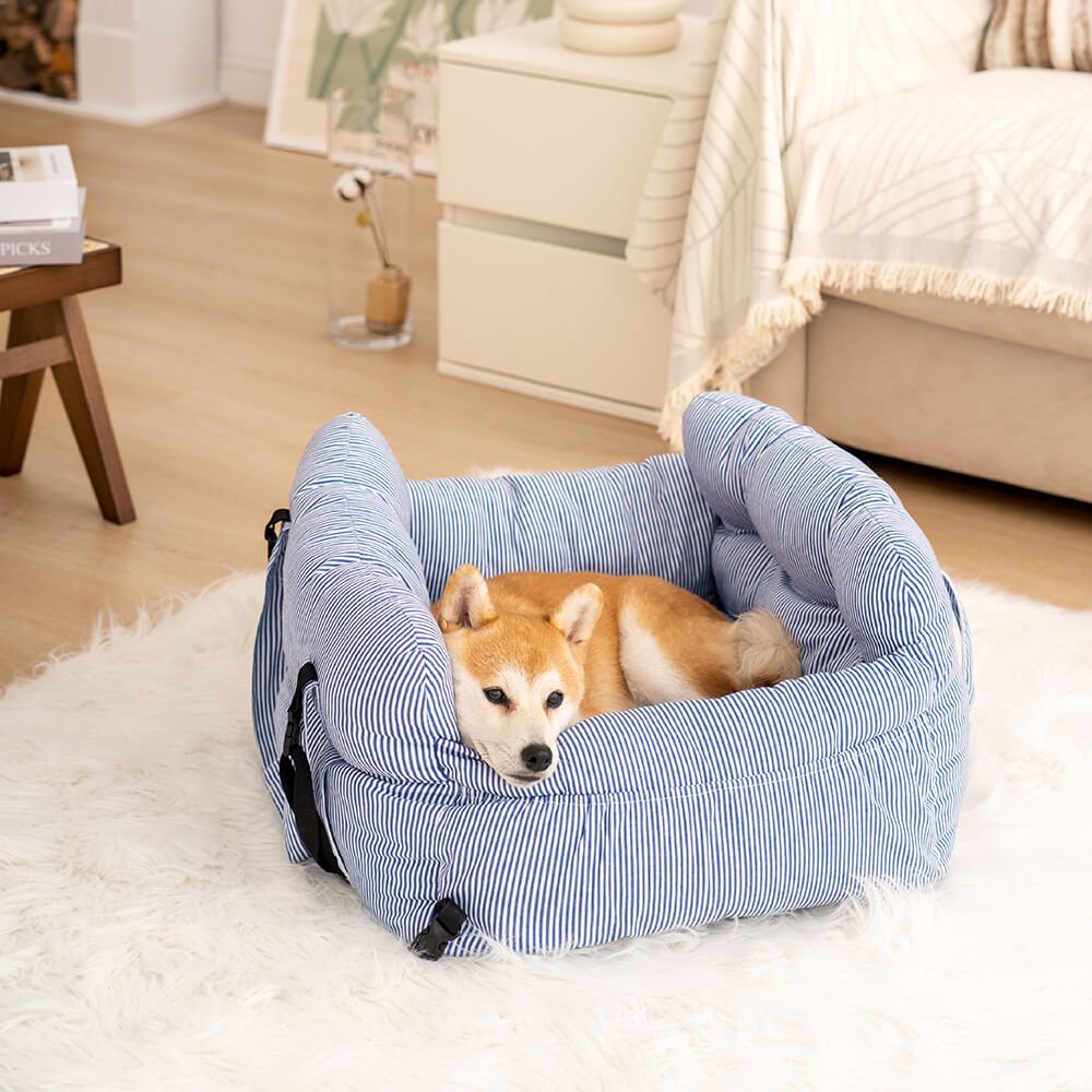 Asiento de coche portátil para mascotas estilo cojín de refuerzo — Asiento de coche para perro