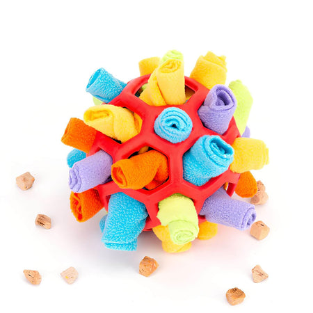 SnuffleJoy DESCUENTOSMAX™ | Pelota olfativa interactiva y juguete dispensador de golosinas para perros
