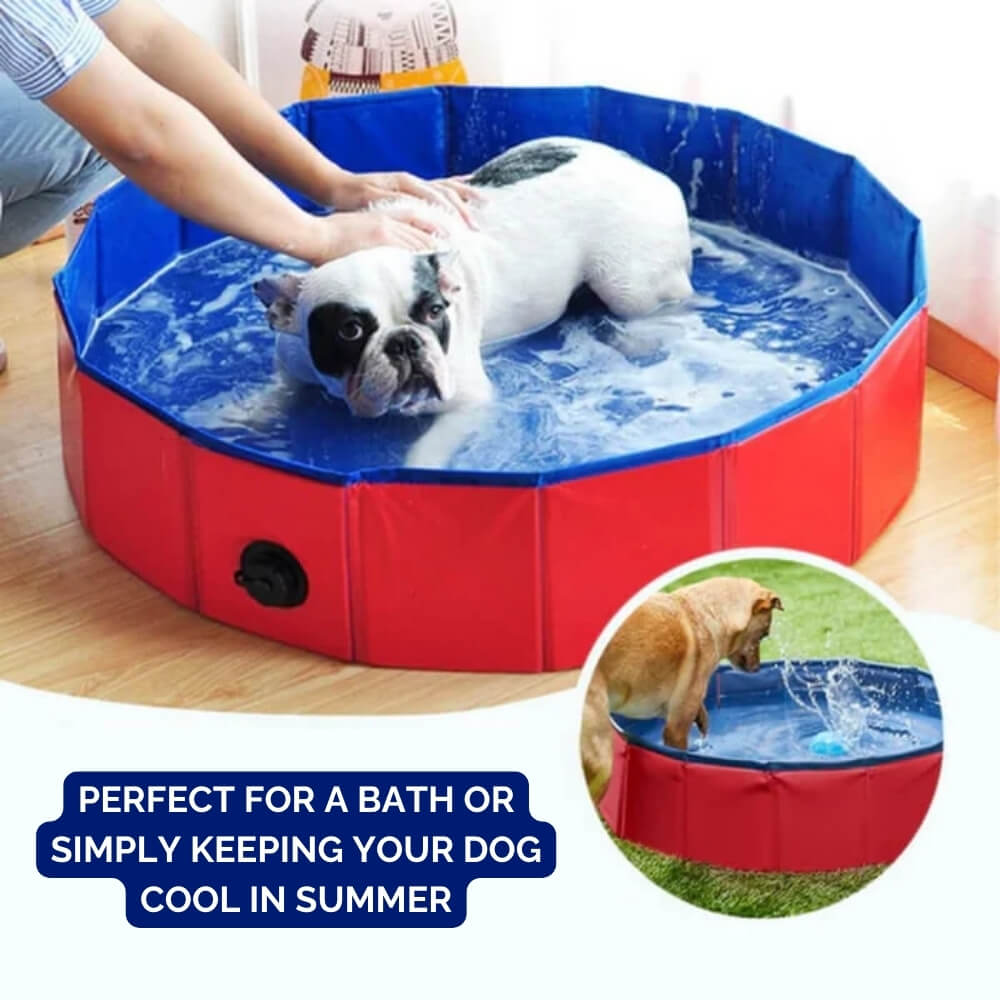Piscina para perros plegable y portátil - uso en exterior y jardín