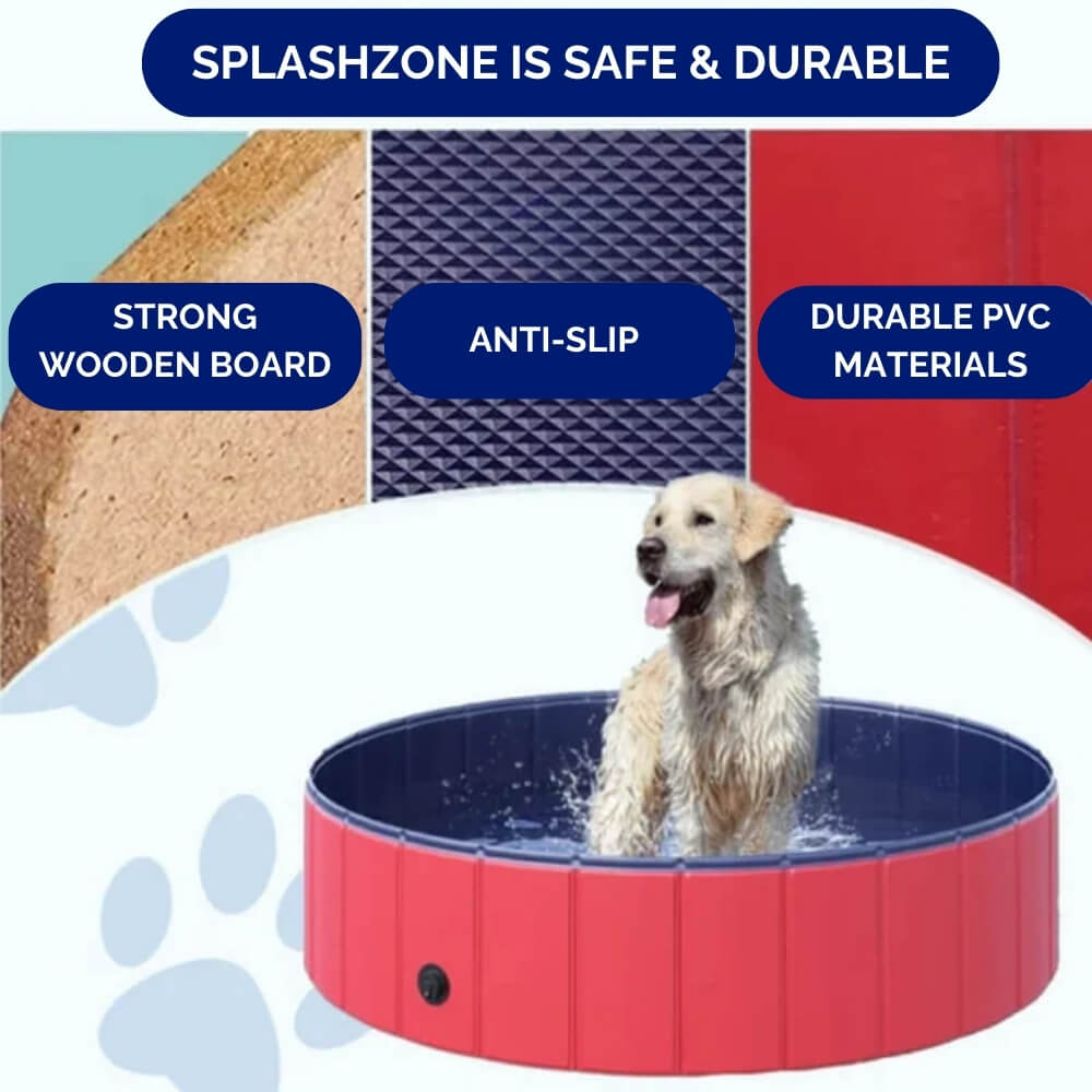 Piscina para perros plegable y portátil - uso en exterior y jardín