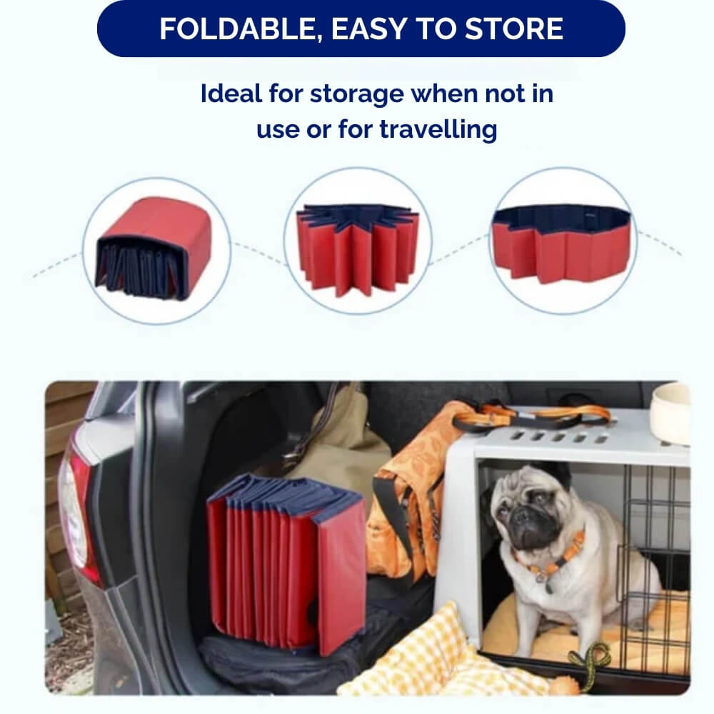 Piscina para perros plegable y portátil - uso en exterior y jardín