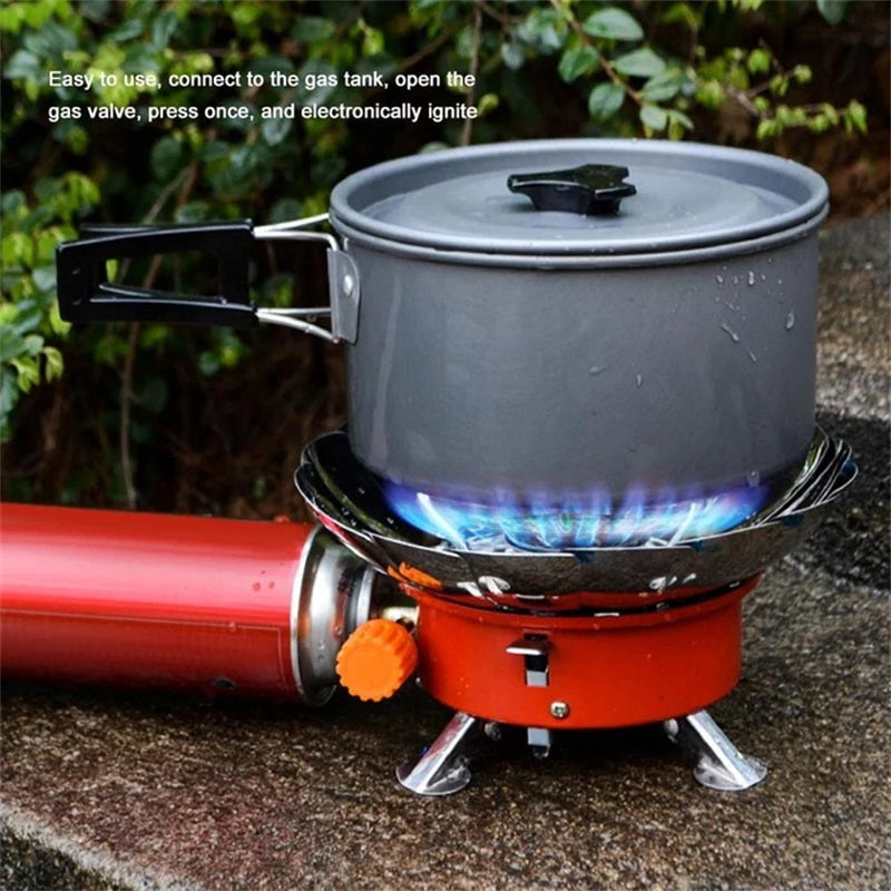 Estufa de gas portátil para camping | Cocina ligera para exterior