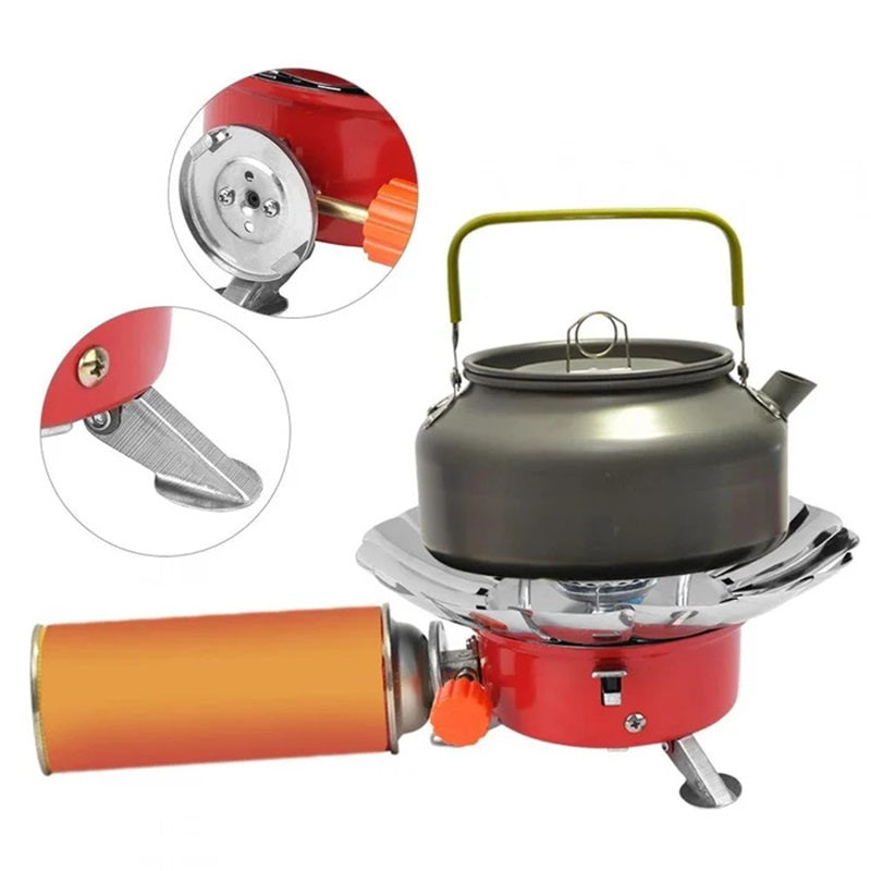 Estufa de gas portátil para camping | Cocina ligera para exterior