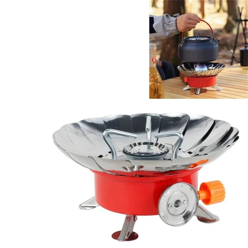Estufa de gas portátil para camping | Cocina ligera para exterior