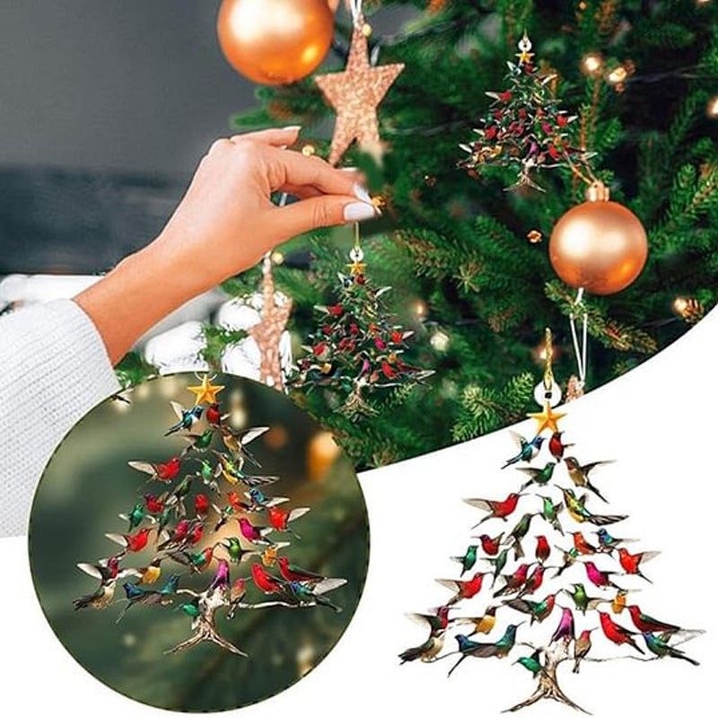 Adorno navideño de colibrí – encanto colorido y ambiente cálido
