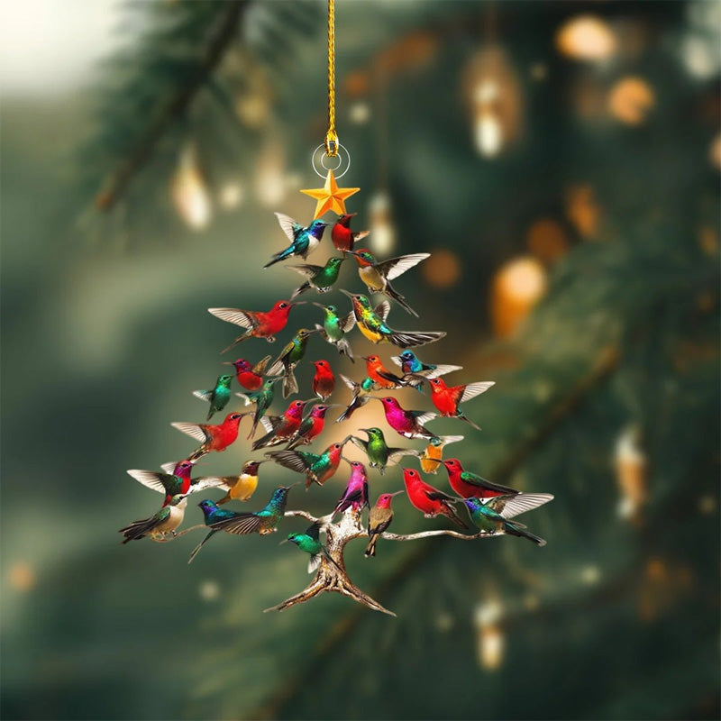 Adorno navideño de colibrí – encanto colorido y ambiente cálido