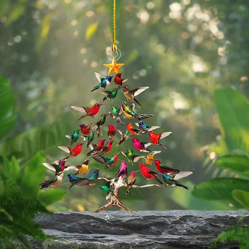 Adorno navideño de colibrí – encanto colorido y ambiente cálido