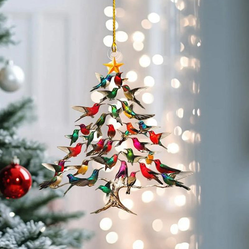 Adorno navideño de colibrí – encanto colorido y ambiente cálido