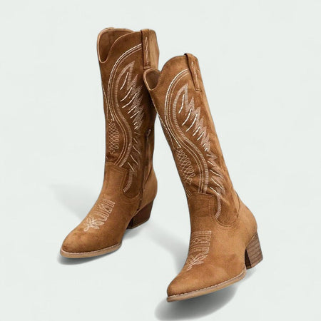 Botas Estilo Western para Mujer con Bordados Clásicos