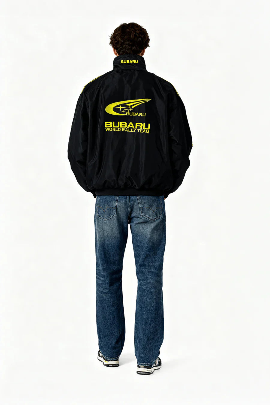 Chaqueta Subaru Rally Vintage Racing – Edición Negra – Unisex – Retro