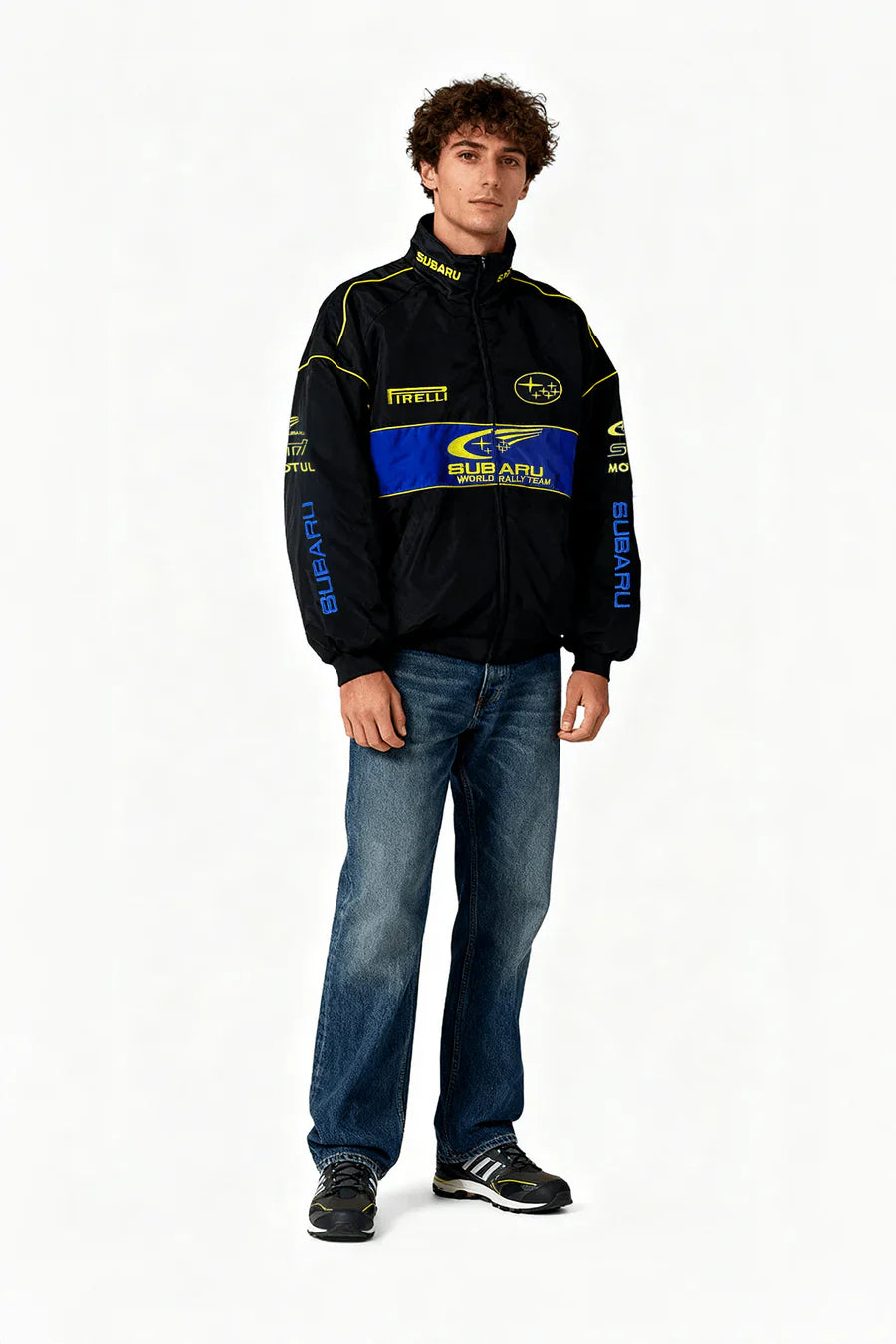 Chaqueta Subaru Rally Vintage Racing – Edición Negra – Unisex – Retro