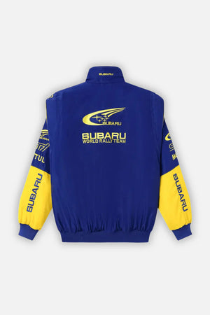 Chaqueta de carreras Subaru Rally Vintage Racing – Edición Azul – Unisex – Retro