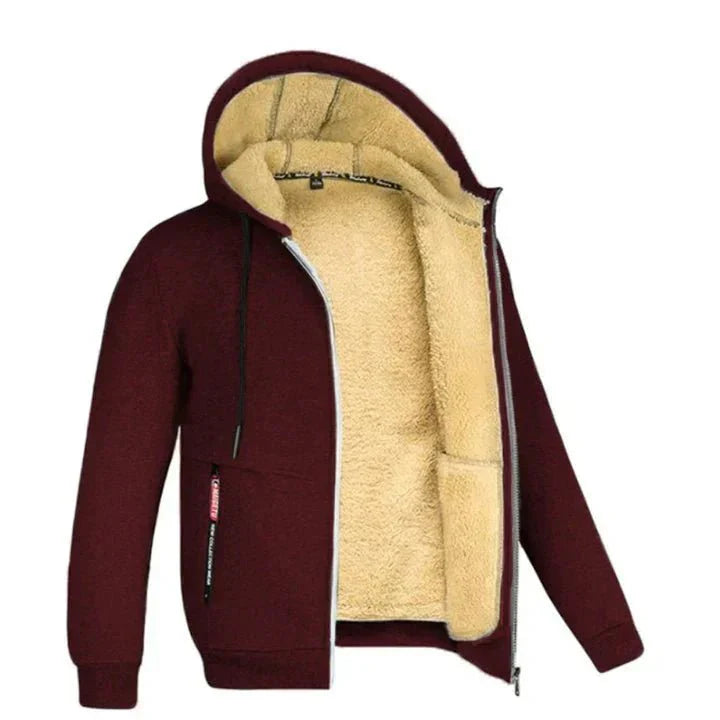 TOMMY - Sudadera con Capucha con Cremallera de Felpa