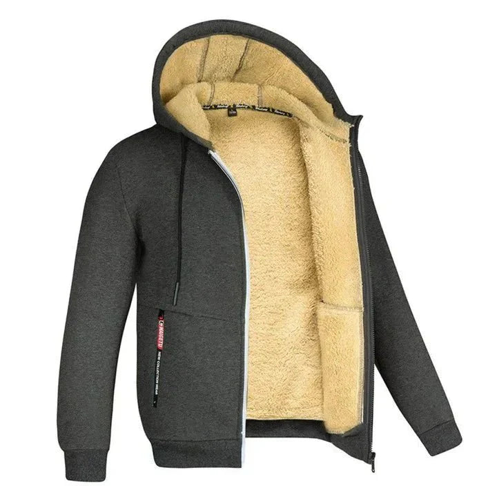 TOMMY - Sudadera con Capucha con Cremallera de Felpa