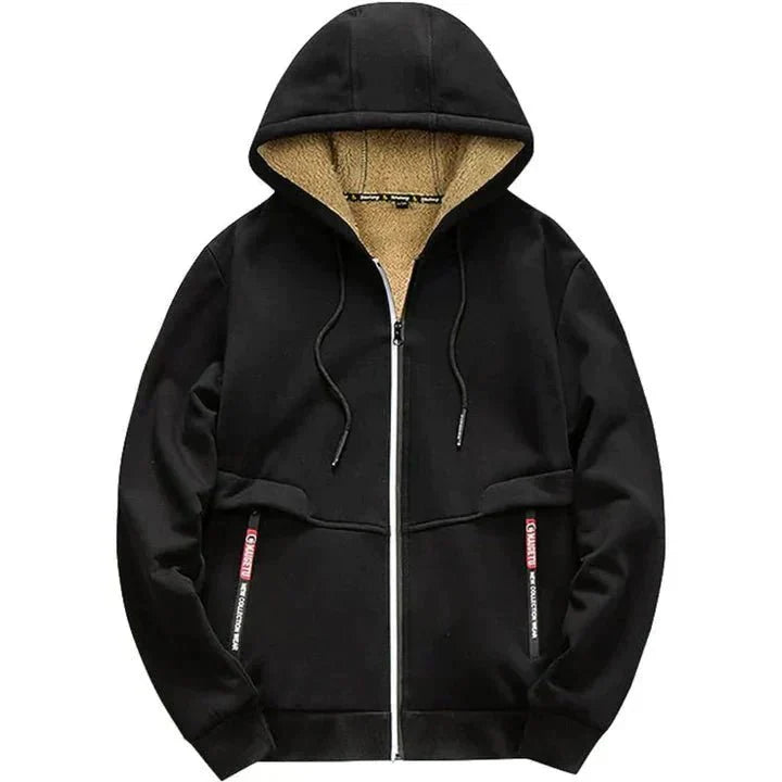 TOMMY - Sudadera con Capucha con Cremallera de Felpa