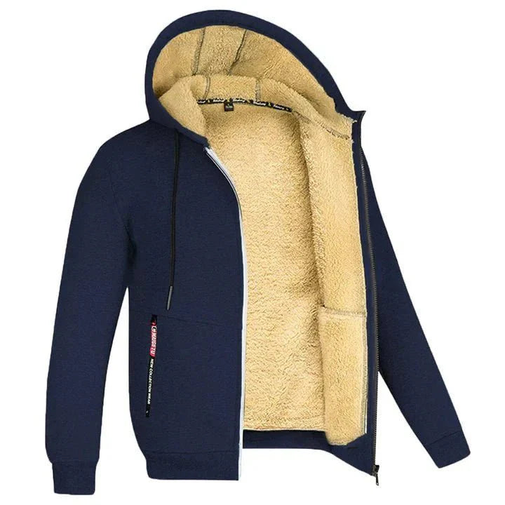 TOMMY - Sudadera con Capucha con Cremallera de Felpa