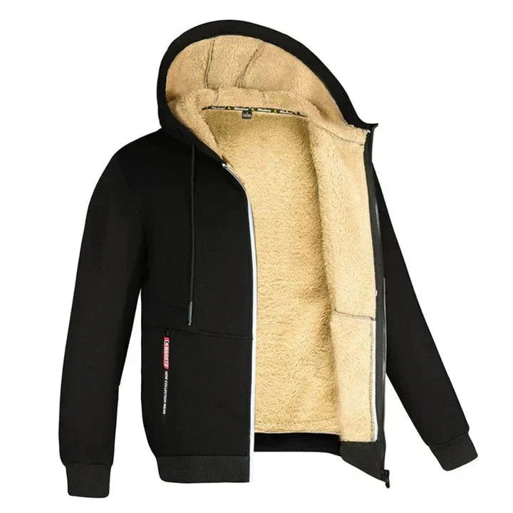 TOMMY - Sudadera con Capucha con Cremallera de Felpa