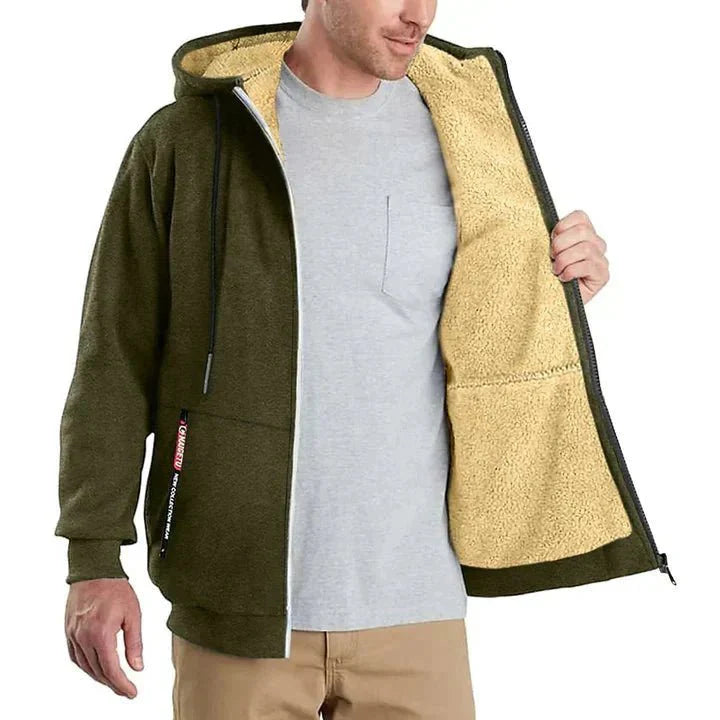 TOMMY - Sudadera con Capucha con Cremallera de Felpa