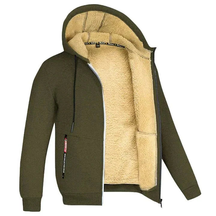 TOMMY - Sudadera con Capucha con Cremallera de Felpa
