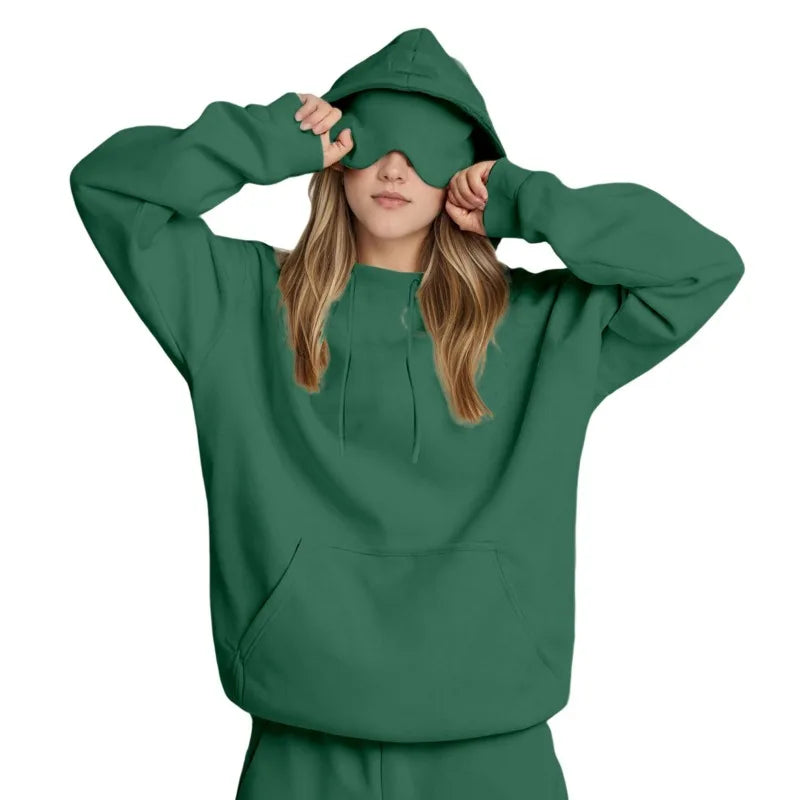 Sudadera con Capucha de Viaje Incognito™ para Mujer – Confort Absoluto y Máscara Integrada