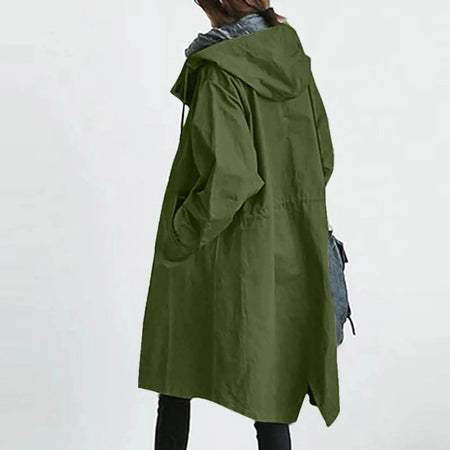 Trench con capucha - DESCUENTOSMAX