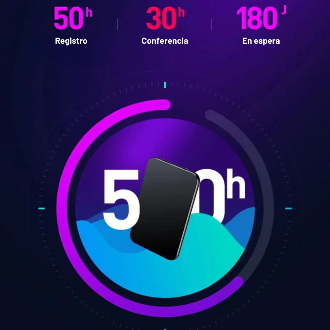 Mini Grabadora Espía HD 50h Discreta Profesional | Audio Secreto con Máxima Claridad