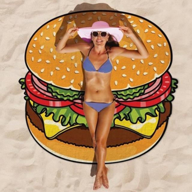 Toalla de playa redonda | Diseño ligero para verano