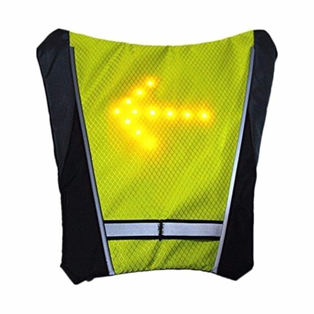 Dmax | Chaleco LED reflectante de seguridad para ciclismo con señal de giro, impermeable para exteriores
